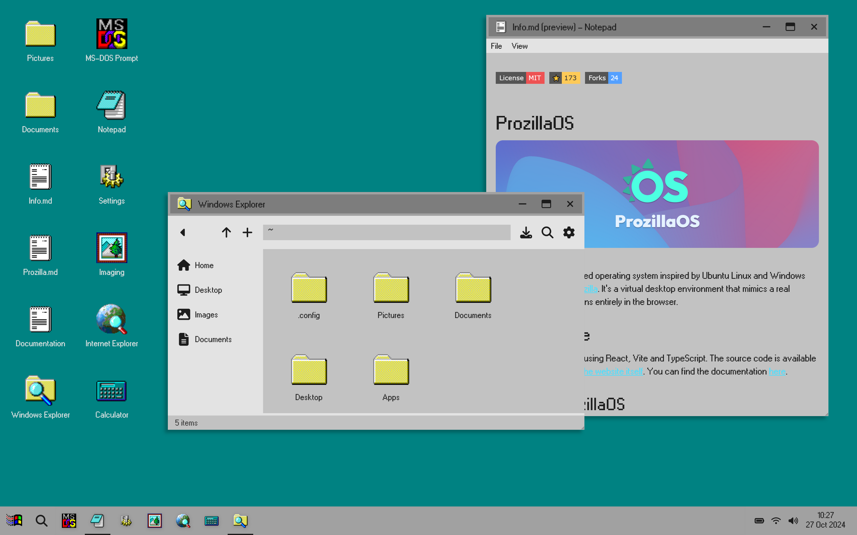 Preview of the Windows95 skin